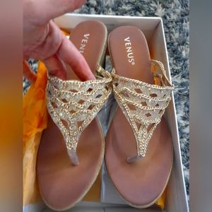 Venus Embellished Wedges NIB Retail Price$44 Size 10